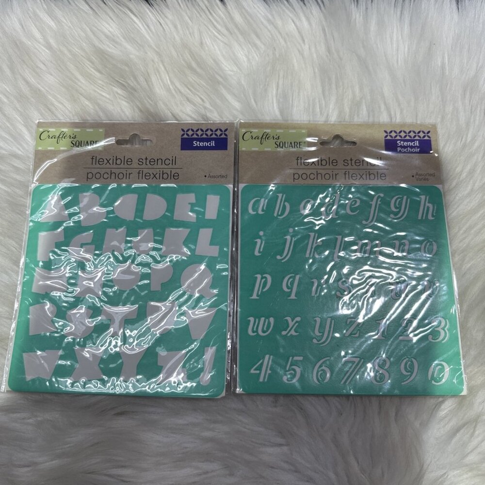 Crafters Square Flexible Stencil Alphabet New Assorted